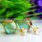 Latest Design Double Side Earrings Rhombus Candy Color Tiny Crystal Gold Plated Stud Jewelryi Earrings For Girls