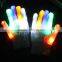 New rainbow LED luminous Gloves White colorful LED flash magic gloves LED light emitting gloves