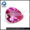 High hardness heated pear shape lab created loose ruby gemstone, loose ruby gemstone, lab created ruby gemstone