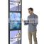 22 x 28 Poster Stand with Wheels for Floor, Double Sided, 3-Tiered Display - Black