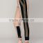 OEM supply relaxed style contrast color korean women pants