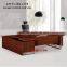 Antique style hot sale wood texture design office boss table from China furniture