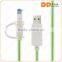 LED cable made in China EL wired glowing charging cable for smartphone