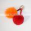 FB1 wholesale fur ball key chain