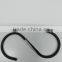 JY-1012B|S shape metal hooks for hanging clothes srorage rack|Traceless black hooks|Multifunction bearing hanger hook