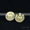round stud earrings with customized patterns