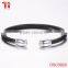 2016Equisite bracelet with zircon, 316L stainless steel bracelet, jewelry black charm bracelet