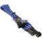 Y-cable 3 x 3 Pin Fan Adapter Wire Sleeved Cable 60cm Blue / Black