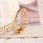 Alloy plated girl's lovely jewelry bowknot rings gold