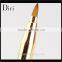 Golden color Portable Metal Tube Makeup Nylon Fiber Retractable Lip Brush