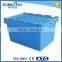 Low price plastic fish container with lock, high quality plastic container with handle