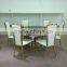 Wholesale marble round dining table and chair