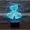 2017 Valentine's Day Gift 7color 3d Romantic LED Night Light Lamp