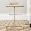 New simple design hotel furniture metal iron black display table with glass top