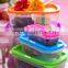 BPA-Free useful plastic food container set with lid/5pcs plastic food container set with lid