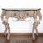 French Style Living Room Furniture Console Desk With Marble top