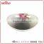 Houseware factories supply plastic flower print large melamine boat shaped bowl