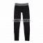 Awesome design gym pants ladies yoga pants with contrast color waistband