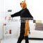 flannel cartoon adult animal jumpsuit animal pajamas jumpsuit raccoon design