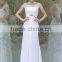 white chiffon full length high neck beaded india bridal dresses