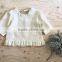 Latest Design Summer Tops Linen Pattern Medium Sleeve Baby Girl Fancy Shirts