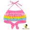 New Model Children Colorful Ruffle Separable Rainbow Little Girl Cake Dress Swimwear Beach Mini Skirt