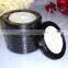 Design hot selling printing Black satin Polyester organza Ribbon