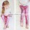 HOT sale sequins cotton material baby girl pants
