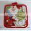 Printed 100 % Cotton Round Square Star Circle Shape Pot holder in oven mitten