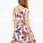 sexy short multi color prom dresses bardot floral midi prom dress