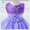 Hot Sale Party Fancy Purple Gown Tulle Flower Girl Dresses HPC-3095