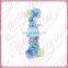 Aidocrystal Custon Personalized Name Letter Blue Wall Decor Floral Letter I