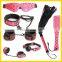 Dark Red Leather Wrist Cuffs, Sex Toy Doll