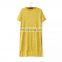 fast fashion 2017 pure color t shirt length of irregular loose long t shirt for women