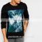 2016 men oem service tight fitness long sleeve t-shirt with space print