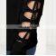 Latest Designs Knot Sleeve Custom Plain Crewneck Sweatshirt For Women