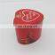 red heart shape gift chocolate box metal tin wholesale