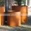 Weather Resistant 2mm Corten Steel Rustic Garden Pot