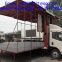 High quality 4*2 mobile advertising led display stage truck