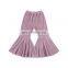 Posh Girl Burgundy Velvet Bell Bottoms Children Pant Kids Flare Pants