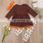 New Arrival Baby Girls Boutique Outfits Baby Girls Thanksgiving Turkey Ruffle Clothes