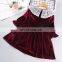 children's girls red black lace dress
