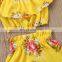 Girl Flowers print Clothes 3Colors Kids Girls Summer 2pcs Set Strap Tops Shorts Outfits 1-6T