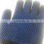 Anti Slip Grip Cotton Knitted Double Sides PVC Dots PVC Dotted Working Gloves