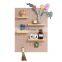 Wall Tool Display Decorative wooden Hole Pegboard With Hooks shelf