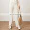 Women Luxury Soft Cashmere Rib Knit Casual Wide Leg Lounge Pants