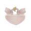 2019 new style small pink swan animal heart shape ceramic jewelry dish tray ring holder