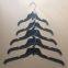 484 VICS Black Plastic Hangers With Rotating Metal Hook And Notches For Straps, Great For Shirts/Tops/Dresses