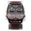 Oulm 1140 Men Top Brand Fashion Luxury Watches Double Time Zone Outdoor Compass Wristwatch Thermometer Quartz Watch