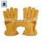 Palm Patch - Split Special Additions Golden Yellow Color Leather Gloves Supplier